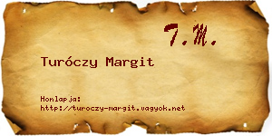 Turóczy Margit névjegykártya